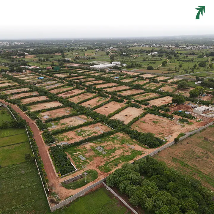 Aerial view of Woods Shamshabad