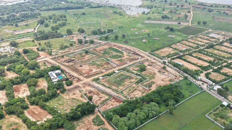 Aerial view of Woods Shamshabad