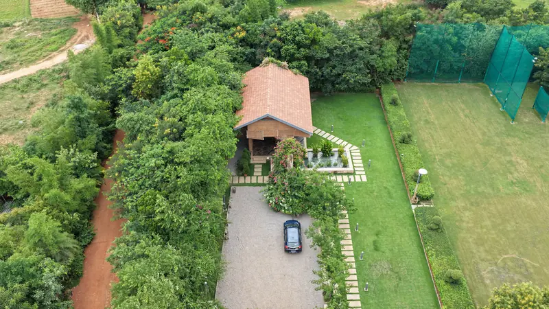 Aerial view of Woods Shamshabad