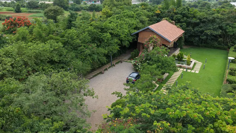 Aerial view of Woods Shamshabad