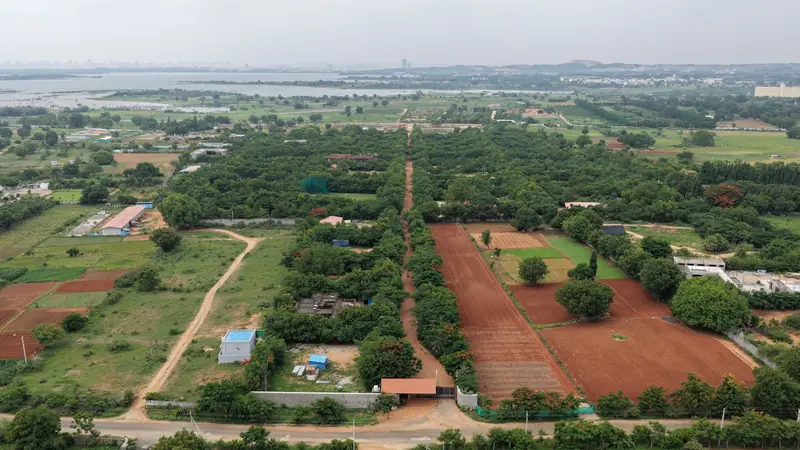 Aerial view of Woods Shamshabad