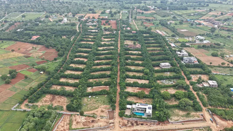 Aerial view of Woods Shamshabad