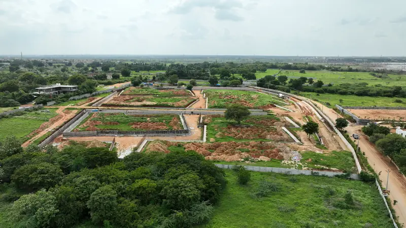 Aerial view of Woods Shamshabad