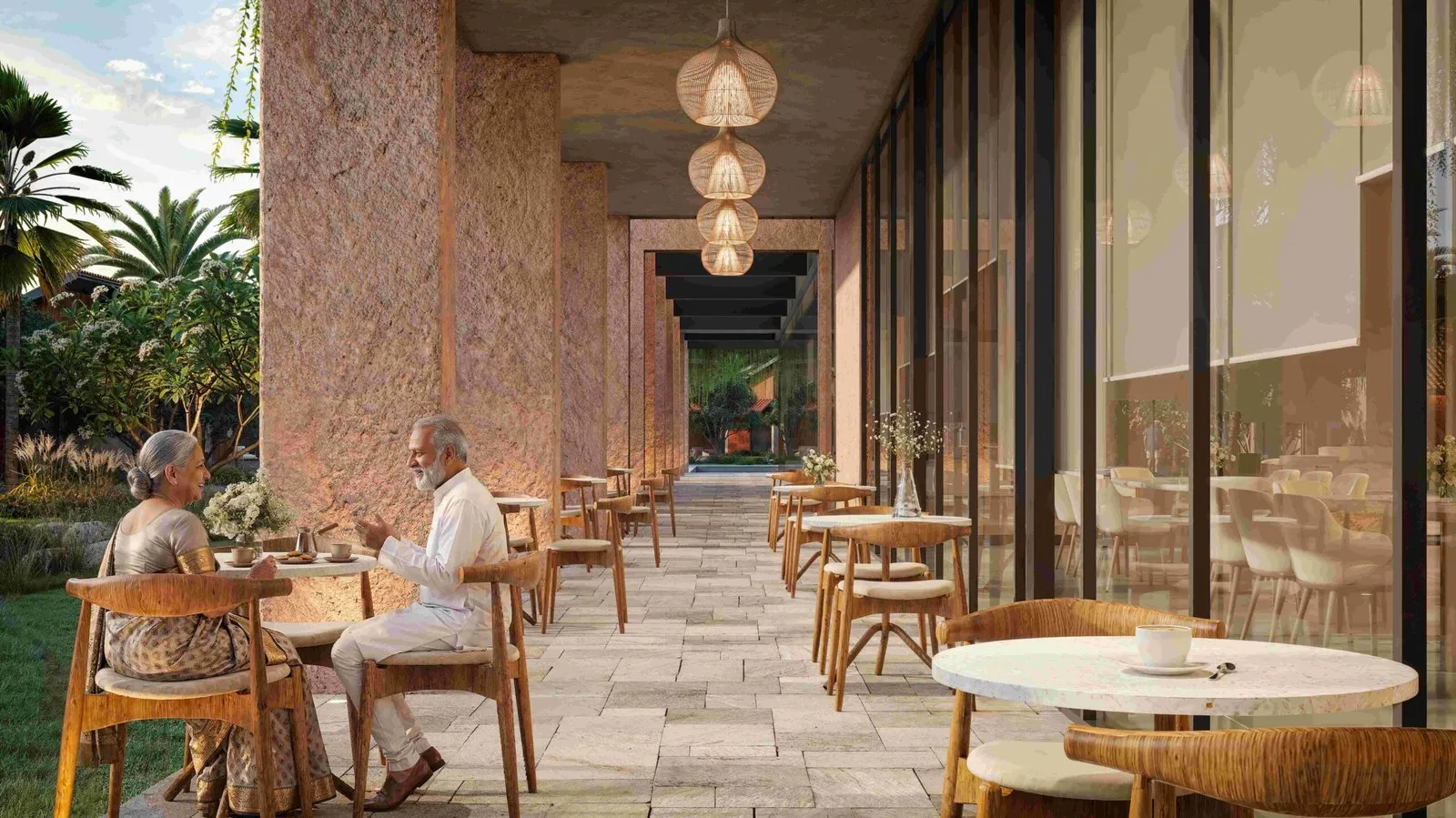 Dining terrace at Nirvana
